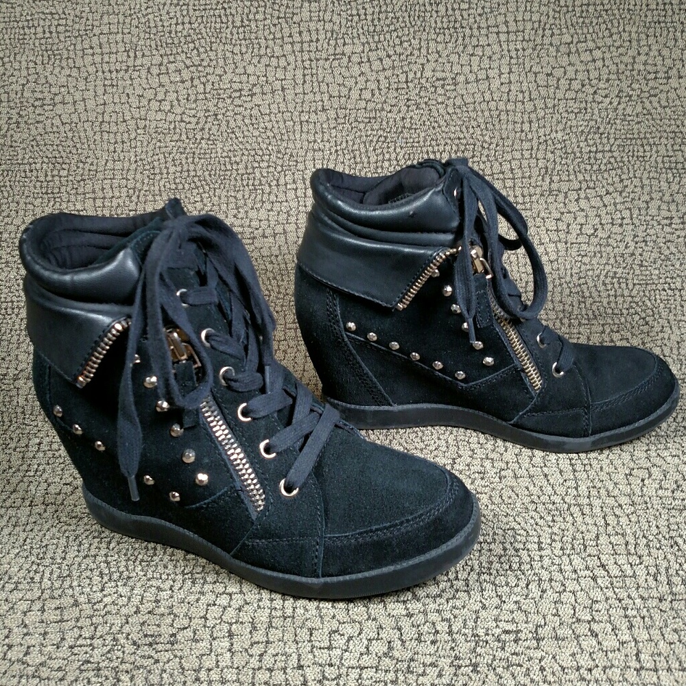 Guess Suede Wedge Bootie